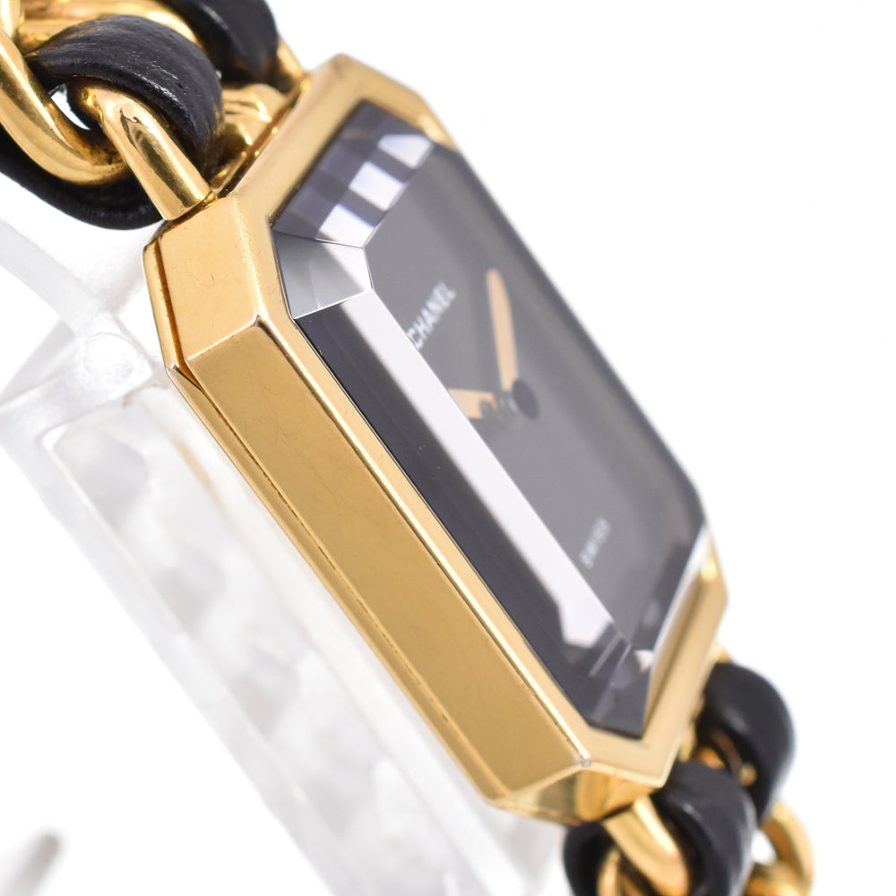 CHANEL Premiere H0001 Gold Plated / Leather black Dial Quartz Ladies
 Watch P#146349