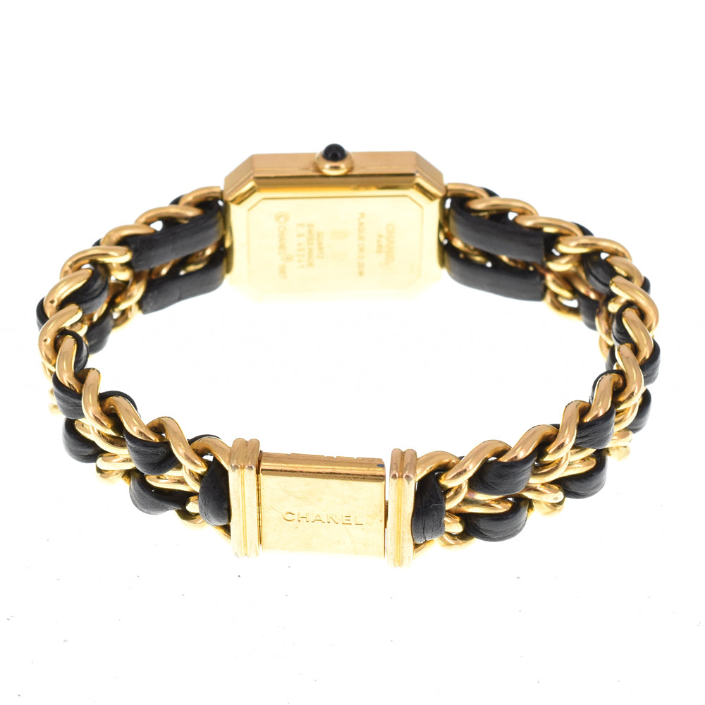 CHANEL Premiere H0001 Gold Plated / Leather black Dial Quartz Ladies
 Watch P#146349