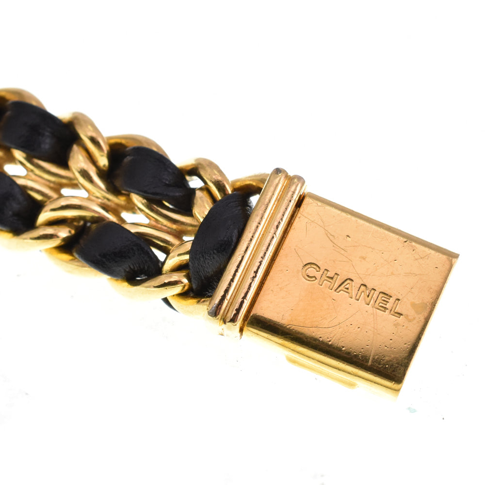 CHANEL Premiere H0001 Gold Plated / Leather black Dial Quartz Ladies
 Watch P#146349