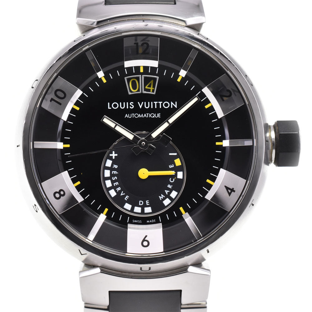 with paper LOUIS VUITTON Tambour Q109G black Dial Automatic Men's
 Watch P#146371
