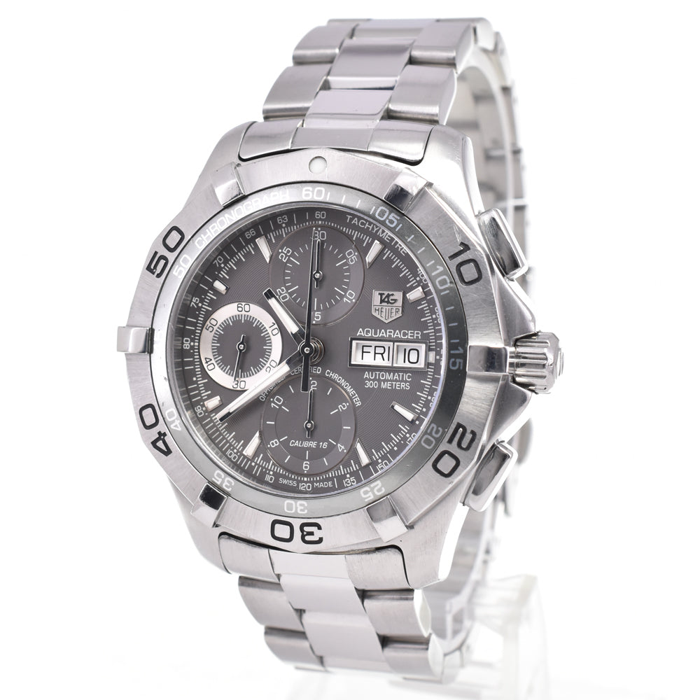 with paper TAG HEUER Aqua racer CAF5011.BA0815 Chronograph gray Dial Automatic Men's
 Watch D#146382
