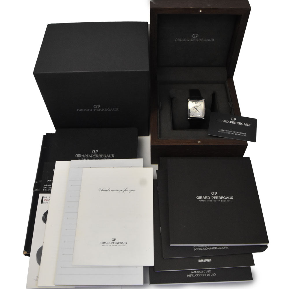with paper GIRARD-PERREGAUX Vintage 1945 25835 Silver Dial Automatic Men's
 Watch C#146384