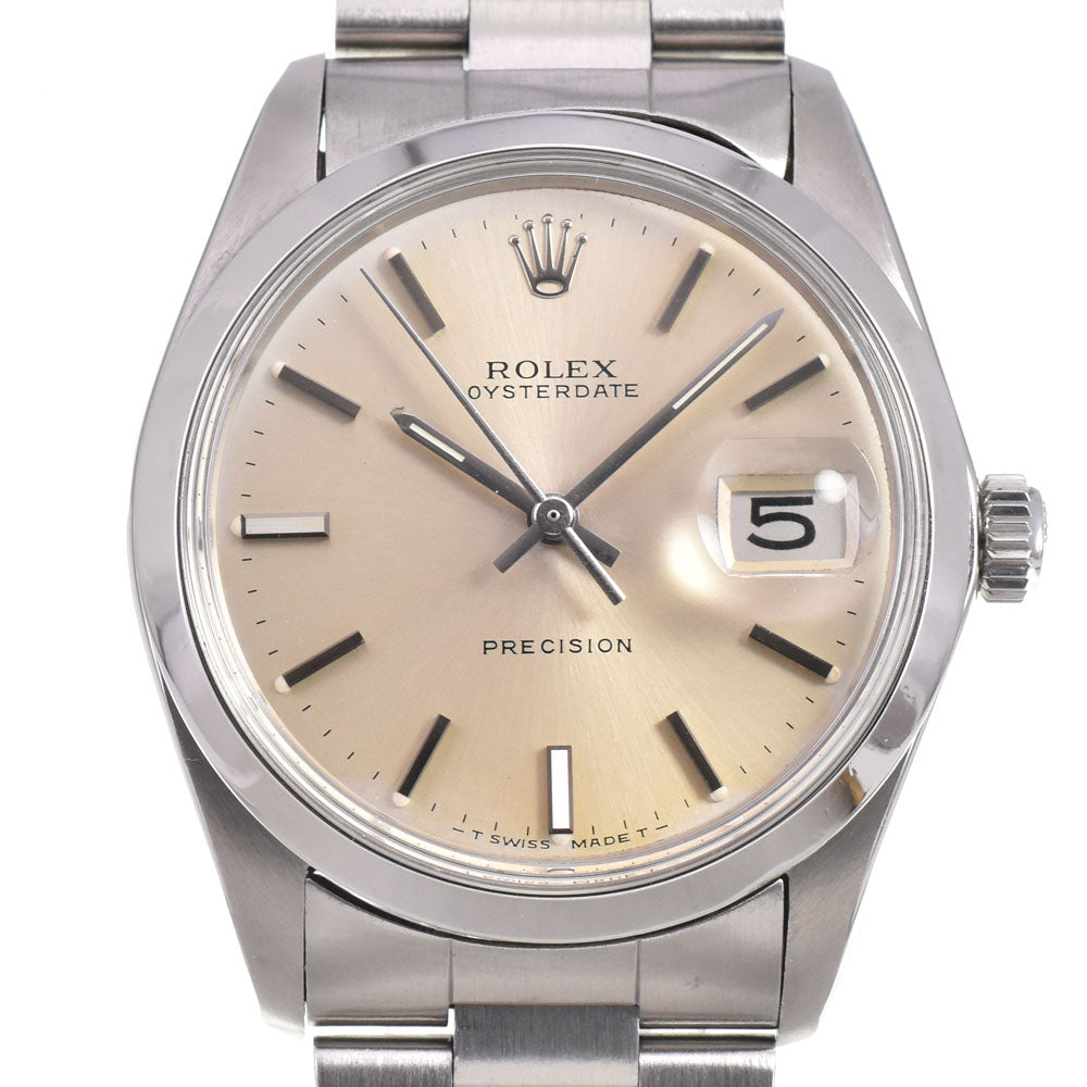 ROLEX Oyster Date Precision 6694 vintage Cal.1225 Silver Dial Hand Winding Men's
 Watch Y#146394