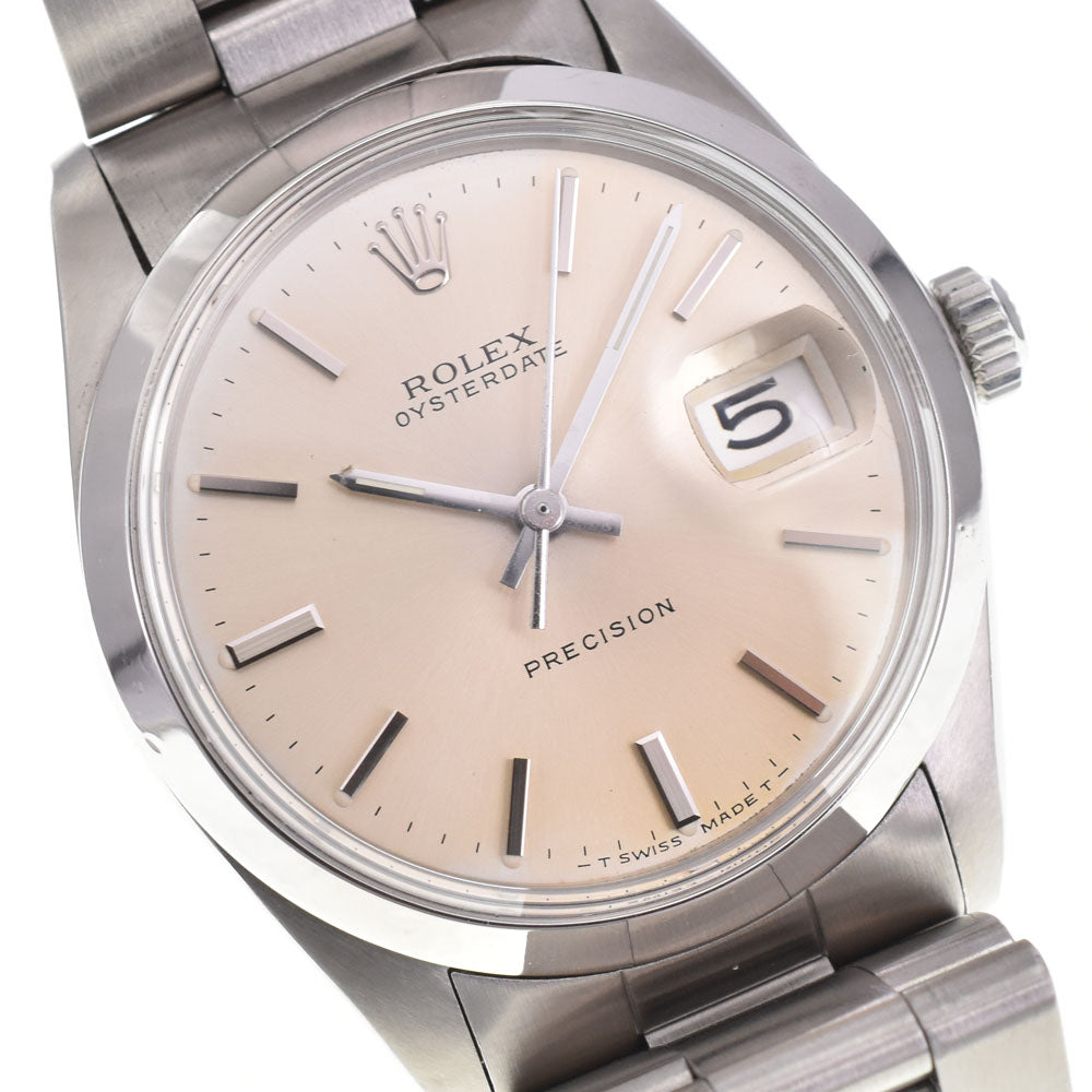 ROLEX Oyster Date Precision 6694 vintage Cal.1225 Silver Dial Hand Winding Men's
 Watch Y#146394