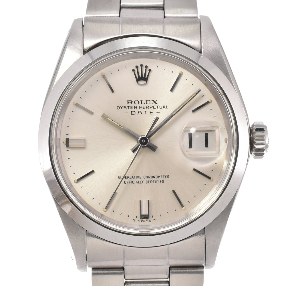 ROLEX Oyster perpetual date 1500 vintage Cal.1570 Silver Dial Automatic Men's
 Watch Y#146399