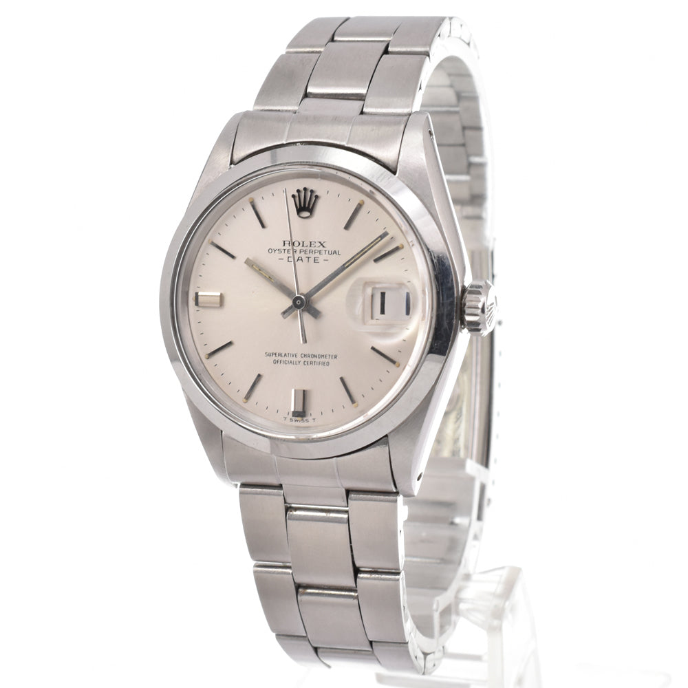 ROLEX Oyster perpetual date 1500 vintage Cal.1570 Silver Dial Automatic Men's
 Watch Y#146399