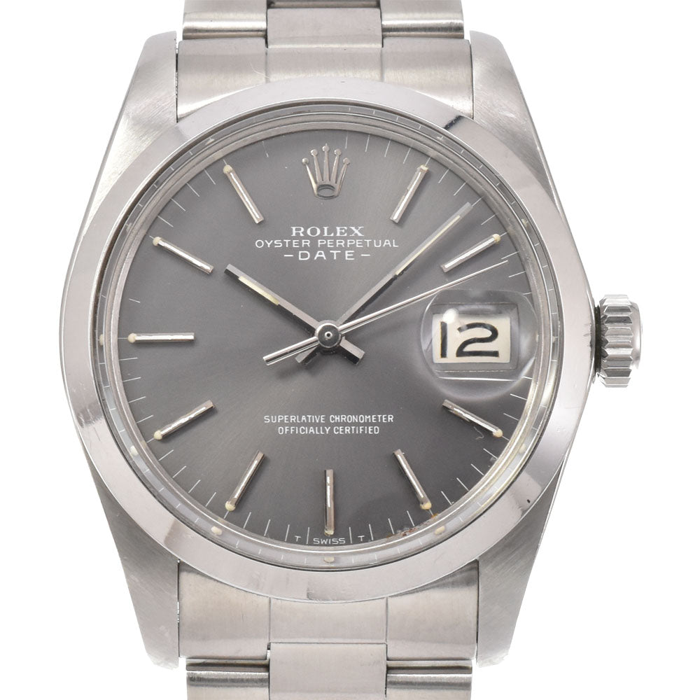 ROLEX Oyster perpetual date 1500 vintage Cal.1570 gray Dial Automatic Men's
 Watch Y#146400