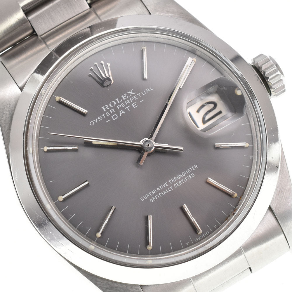 ROLEX Oyster perpetual date 1500 vintage Cal.1570 gray Dial Automatic Men's
 Watch Y#146400