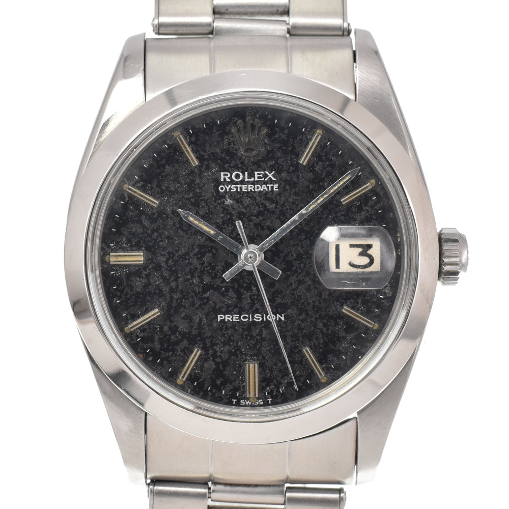 ROLEX Oyster Date Precision 6694 vintage Cal.1225 black Dial Hand Winding Men's
 Watch Y#146401