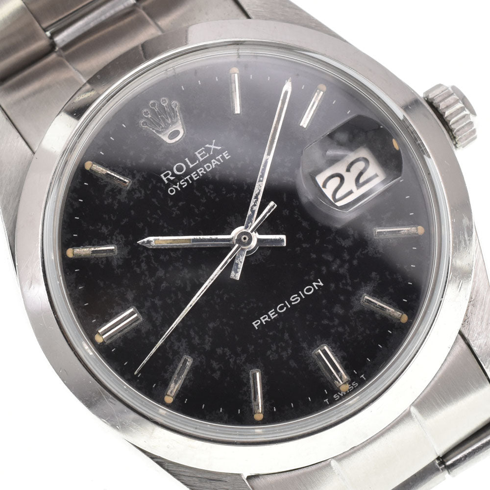 ROLEX Oyster Date Precision 6694 vintage Cal.1225 black Dial Hand Winding Men's
 Watch Y#146402