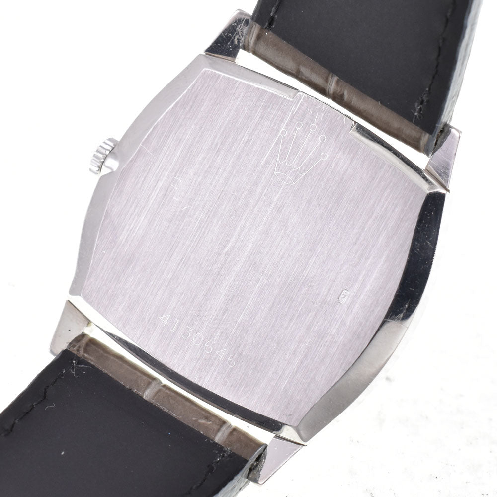 ROLEX Cherini 3805 vintage Cal.1601 K18WG Silver Dial Hand Winding Men's
 Watch Y#146403
