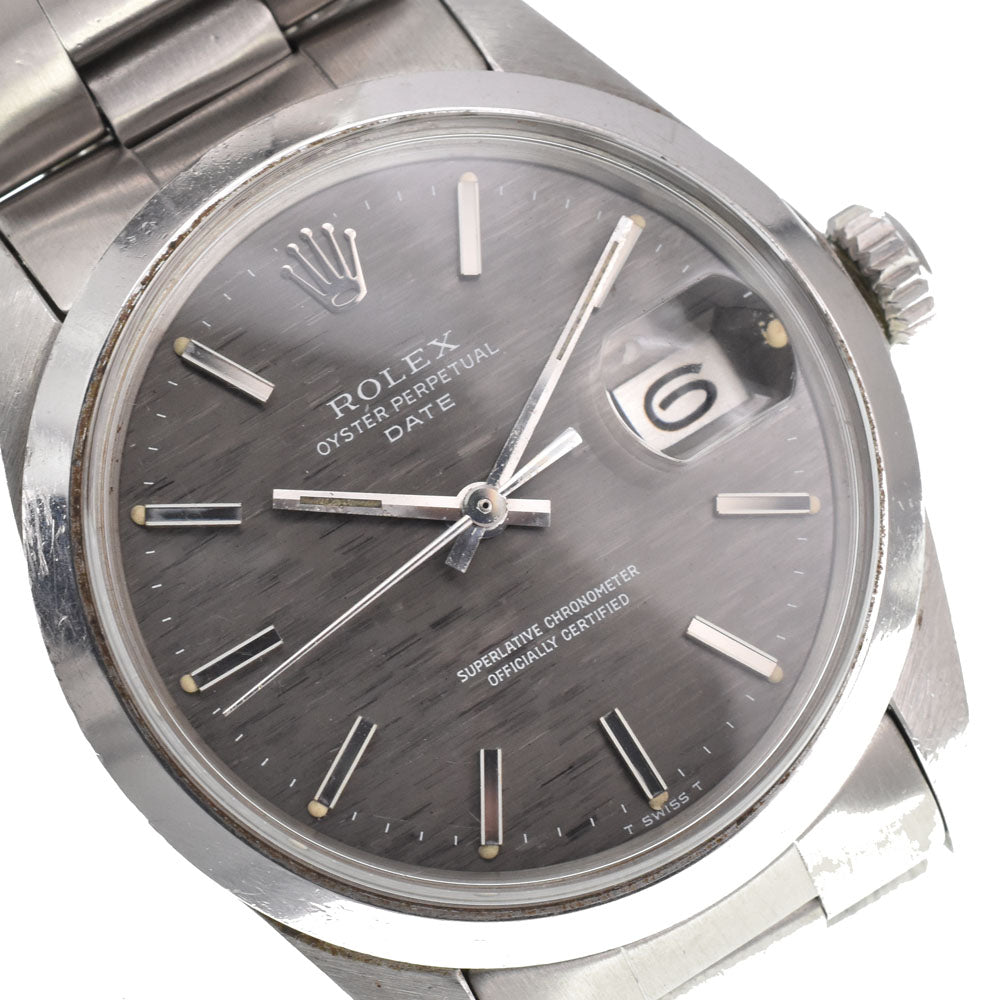 ROLEX Oyster perpetual date 1500 vintage Cal.1570 Gray Mosaic Dial Automatic Men's
 Watch Y#146406