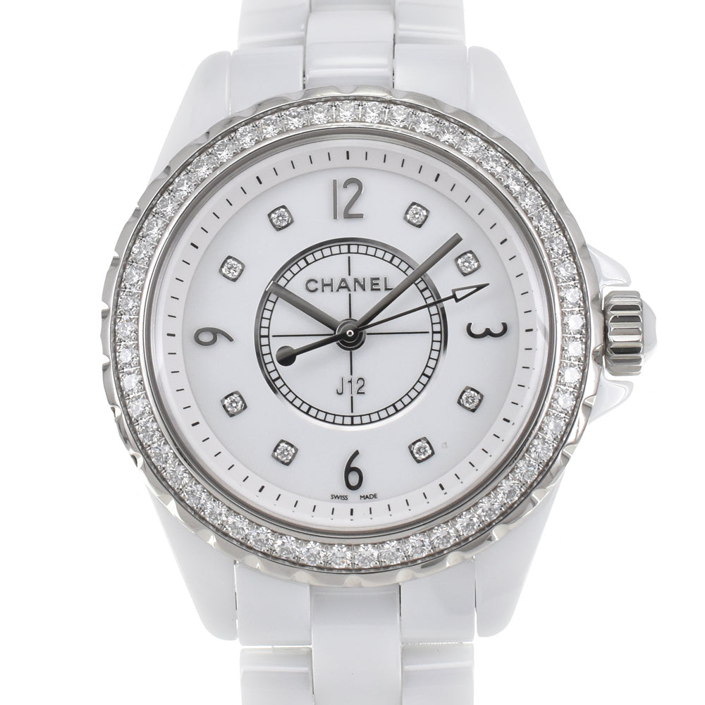 with paper CHANEL J12 H3110 diamond white Dial Quartz Ladies
 Watch Q#146408