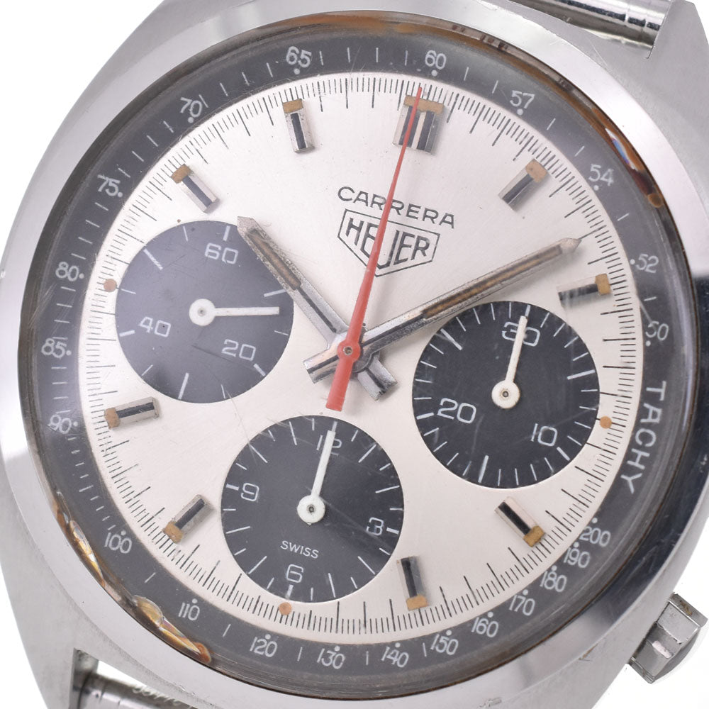 Heuer Carrera 73653 vintage Valjoux 7736 Silver Dial Hand Winding Men's
 Watch H#146413