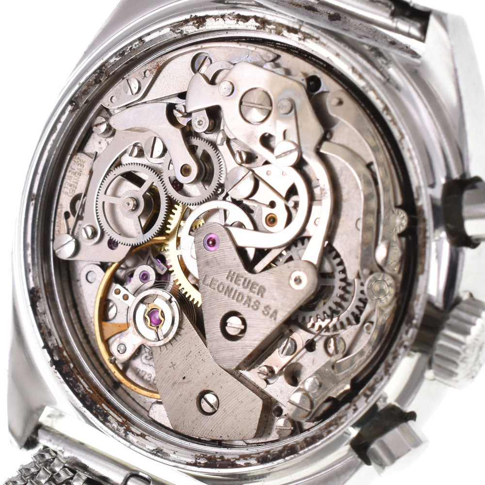 Heuer Carrera 73653 vintage Valjoux 7736 Silver Dial Hand Winding Men's
 Watch H#146413