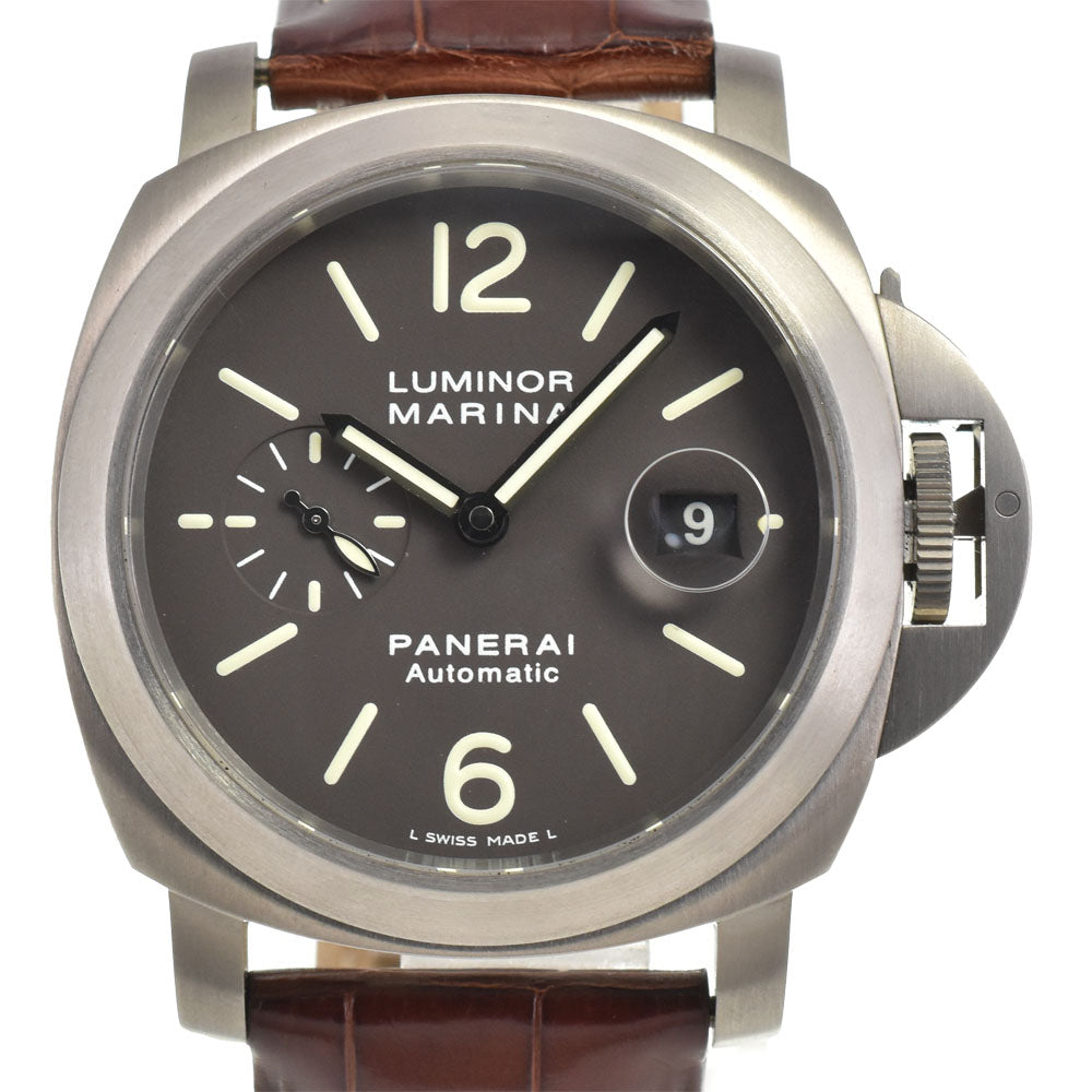 PANERAI Luminor Marina PAM00240 Small second Tobacco brown Dial Automatic Men's
 Watch Q#146418