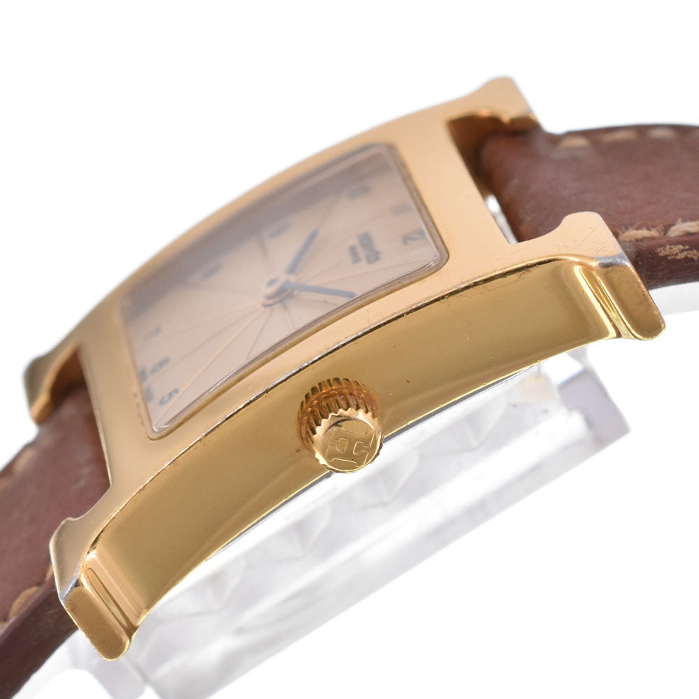 HERMES H watch HH1.201 gold Dial Quartz Ladies
 Watch Q#146424