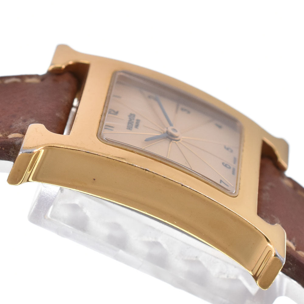 HERMES H watch HH1.201 gold Dial Quartz Ladies
 Watch Q#146424