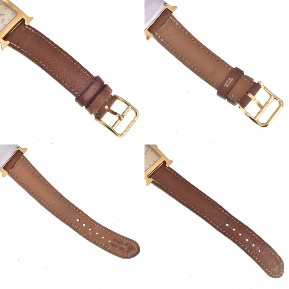 HERMES H watch HH1.201 gold Dial Quartz Ladies
 Watch Q#146424