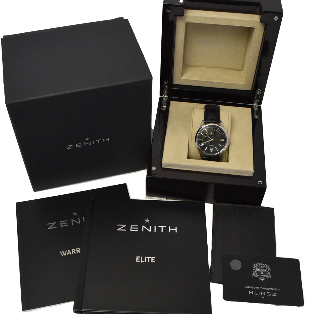 with paper ZENITH captain 03.2120.685/22.C493 black Dial Automatic Men's
 Watch Q#146434