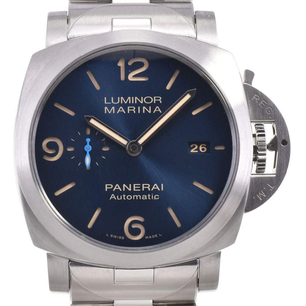 with paper PANERAI Luminor Marina PAM01058 blue Dial Automatic Men's
 Watch R#146439