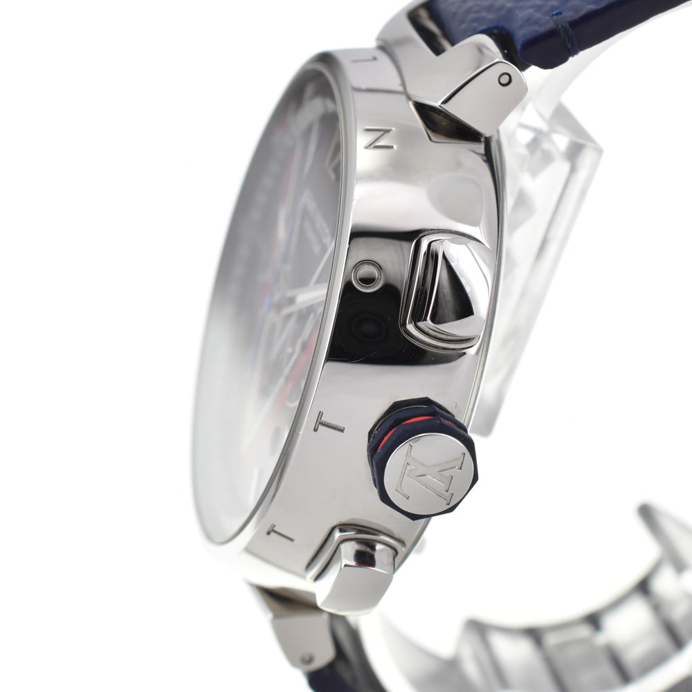 LOUIS VUITTON Tambour Damier Cobalt V QA163 blue Dial Automatic Men's
 Watch Q#146441