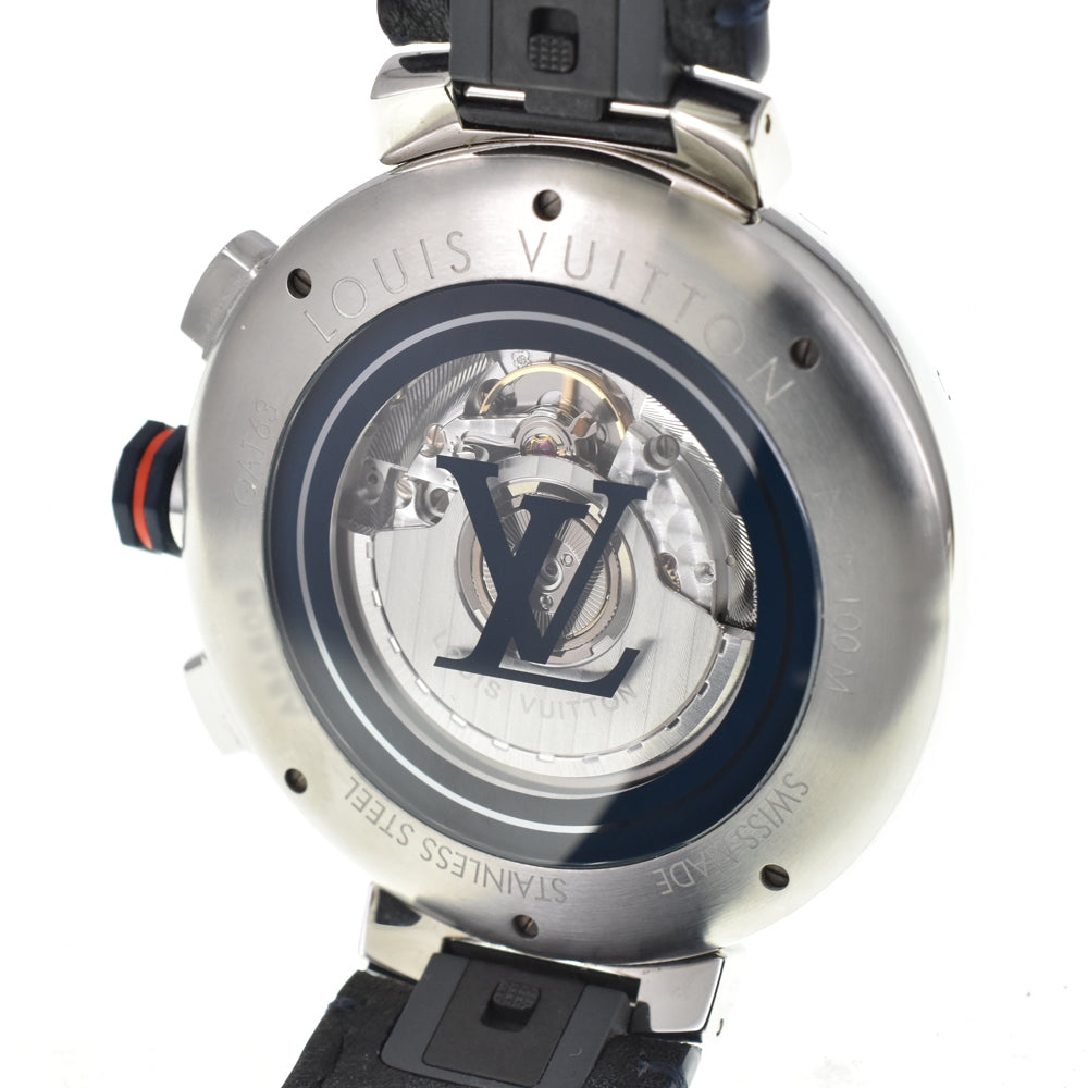 LOUIS VUITTON Tambour Damier Cobalt V QA163 blue Dial Automatic Men's
 Watch Q#146441