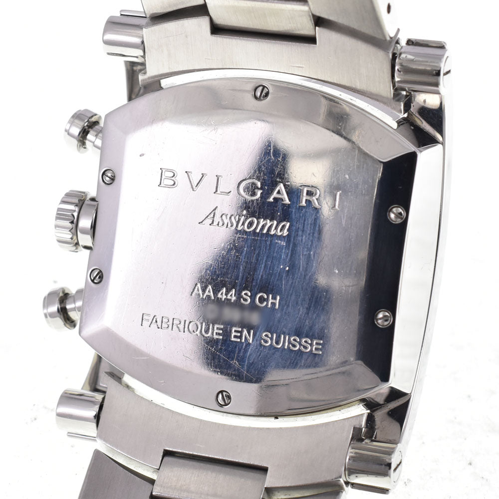 with paper BVLGARI Assioma AA44C14SSDCH Chronograph Date Navy Dial Automatic Men's
 Watch B#146453