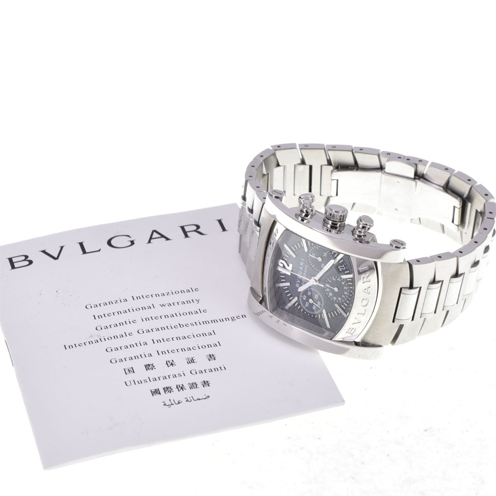 with paper BVLGARI Assioma AA44C14SSDCH Chronograph Date Navy Dial Automatic Men's
 Watch B#146453
