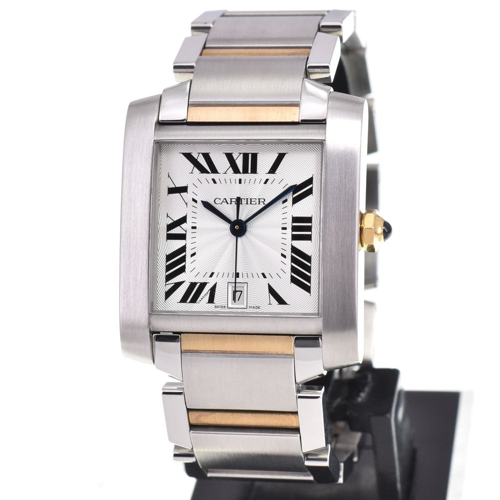 CARTIER Tank francaise LM W51005Q4 Date Silver Dial Automatic Men's
 Watch E#146455