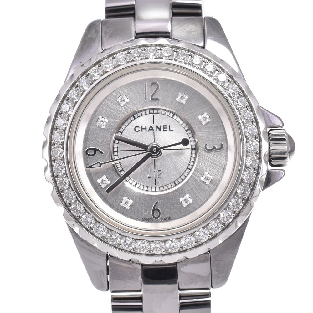 CHANEL J12 H3402 diamond Silver Dial Quartz Ladies
 Watch E#146466