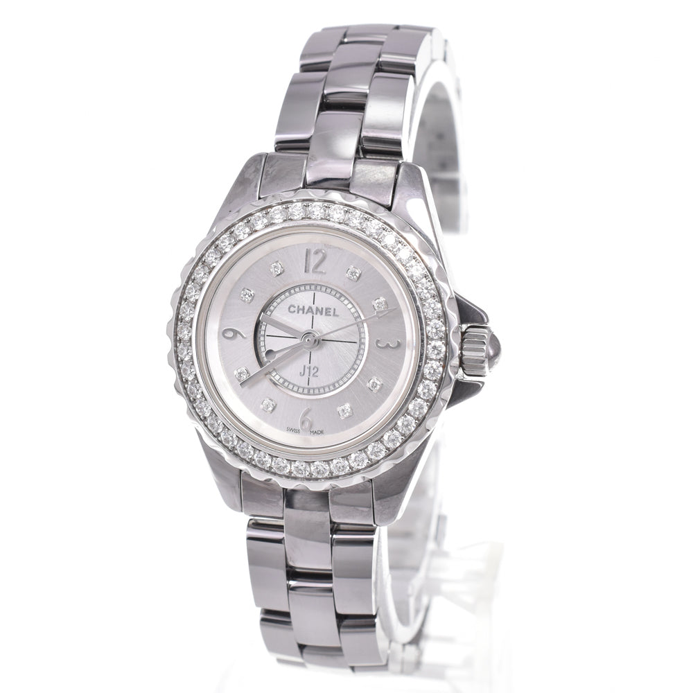 CHANEL J12 H3402 diamond Silver Dial Quartz Ladies
 Watch E#146466