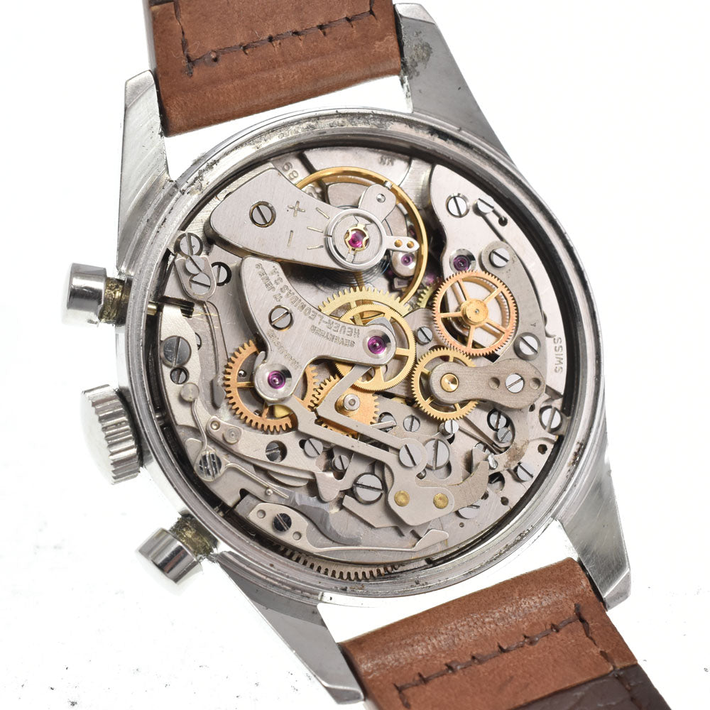 Heuer Dato 45 3147S vintage Chronograph Date Silver Dial Hand Winding Men's
 Watch Z#146470