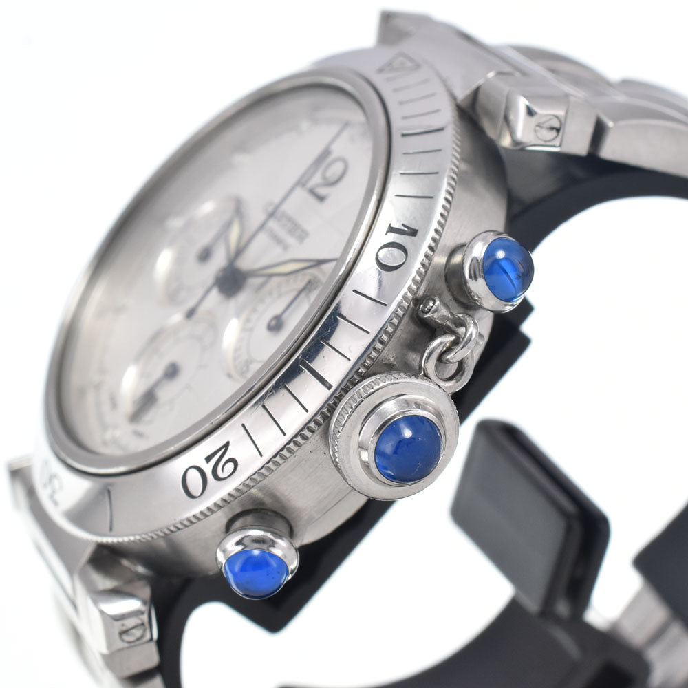 CARTIER Pasha W31030H3 Chronograph Silver Dial Automatic Men's
 Watch H#146472
