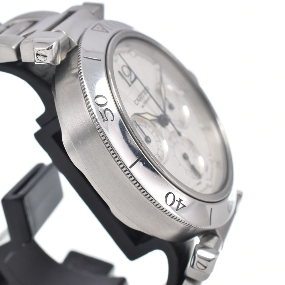 CARTIER Pasha W31030H3 Chronograph Silver Dial Automatic Men's
 Watch H#146472