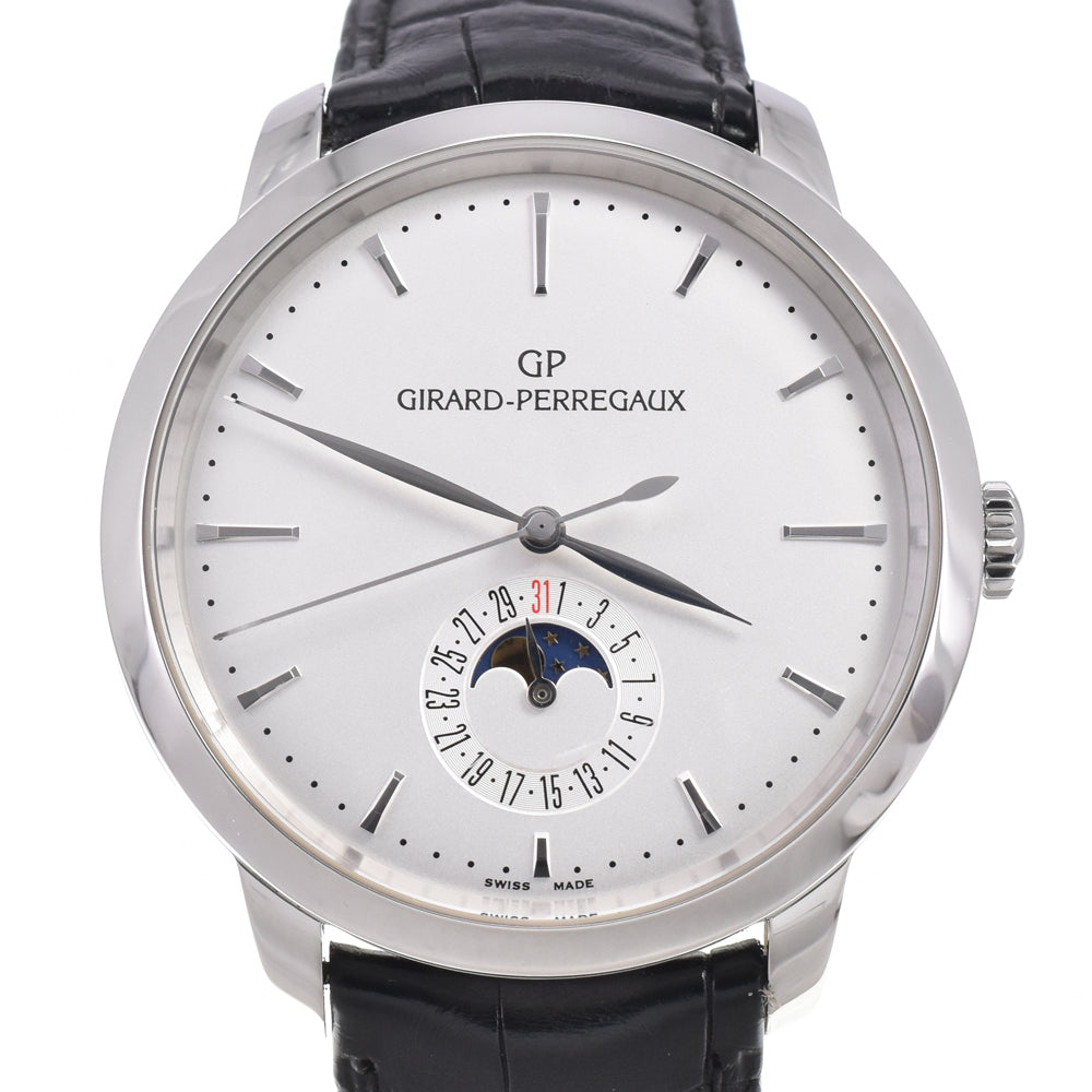 GIRARD-PERREGAUX 1966 49545-11-131-BB60 Date Moon Phase white Dial Automatic Men's
 Watch D#146481