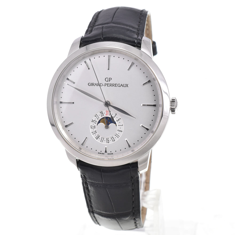 GIRARD-PERREGAUX 1966 49545-11-131-BB60 Date Moon Phase white Dial Automatic Men's
 Watch D#146481
