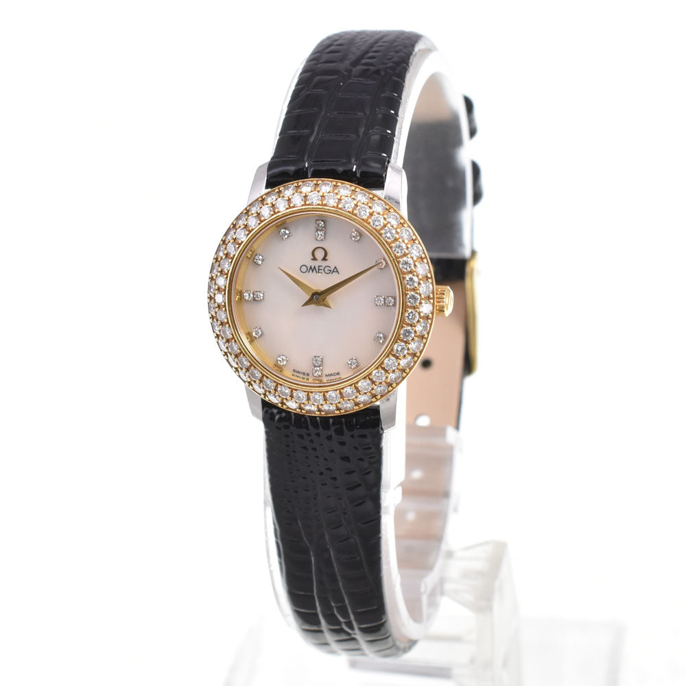 OMEGA Prestige 695.1260 diamond White shell Dial Quartz Ladies
 Watch R#146482
