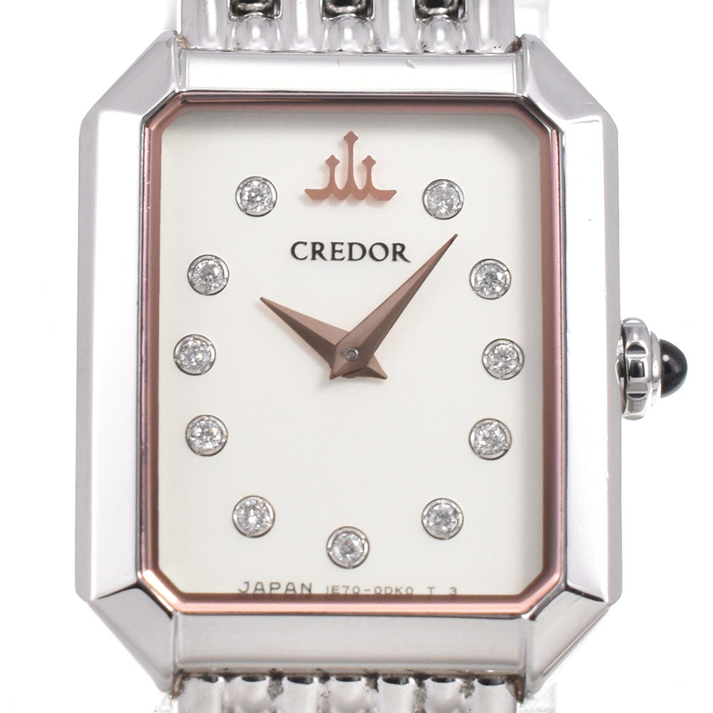 SEIKO CREDOR Signo GSTE883 11P Diamond white Dial Quartz Ladies
 Watch B#146490