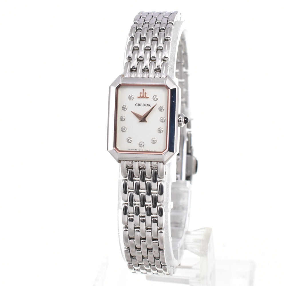 SEIKO CREDOR Signo GSTE883 11P Diamond white Dial Quartz Ladies
 Watch B#146490