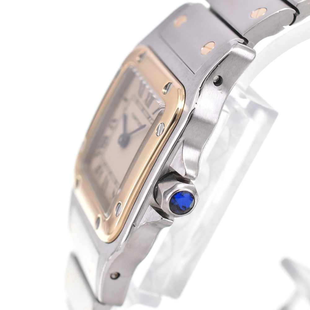 CARTIER Santos Galve SM W20012C4 Stainless Steel/K18YG Ivory Dial Quartz Ladies
 Watch E#146496