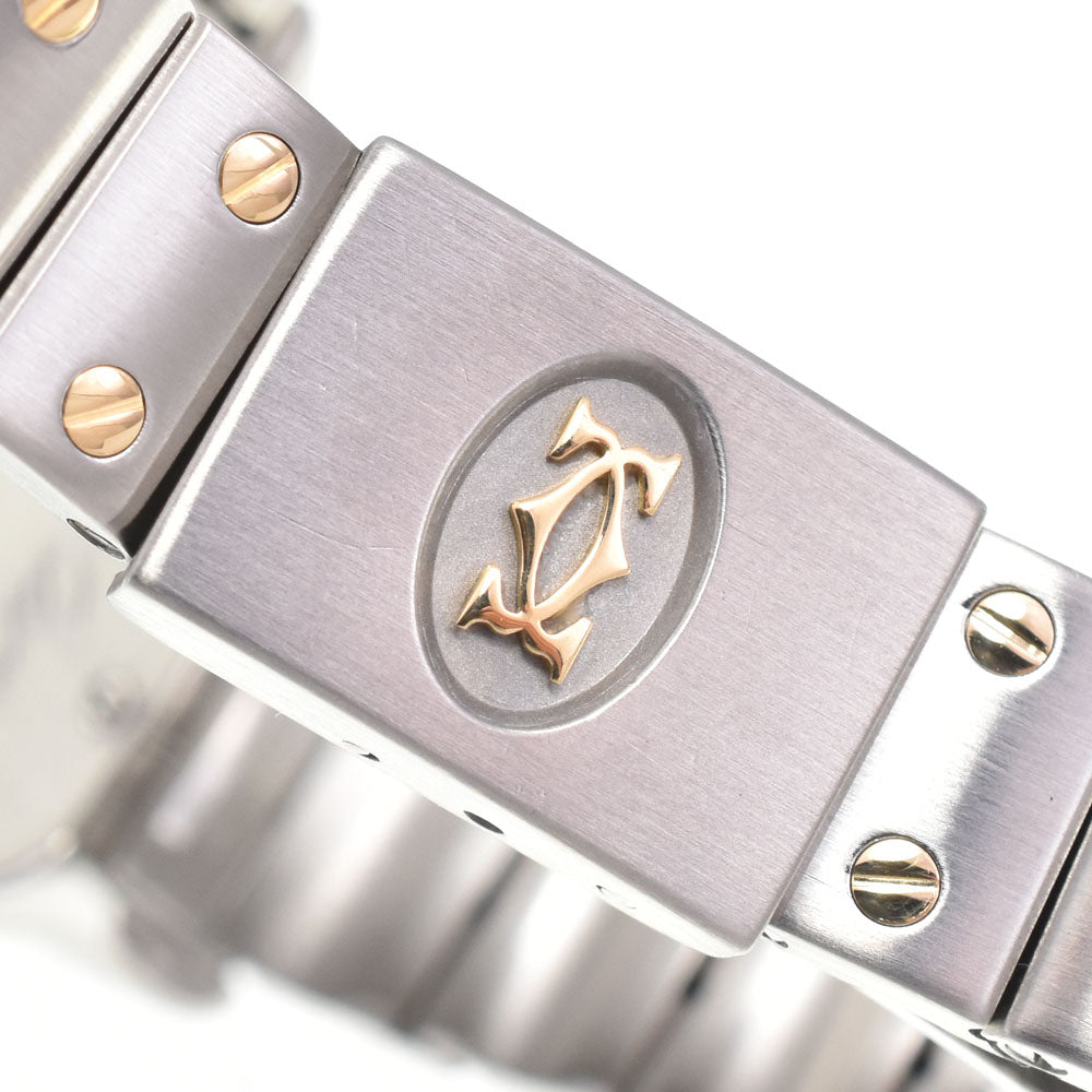 CARTIER Santos Galve SM W20012C4 Stainless Steel/K18YG Ivory Dial Quartz Ladies
 Watch E#146496