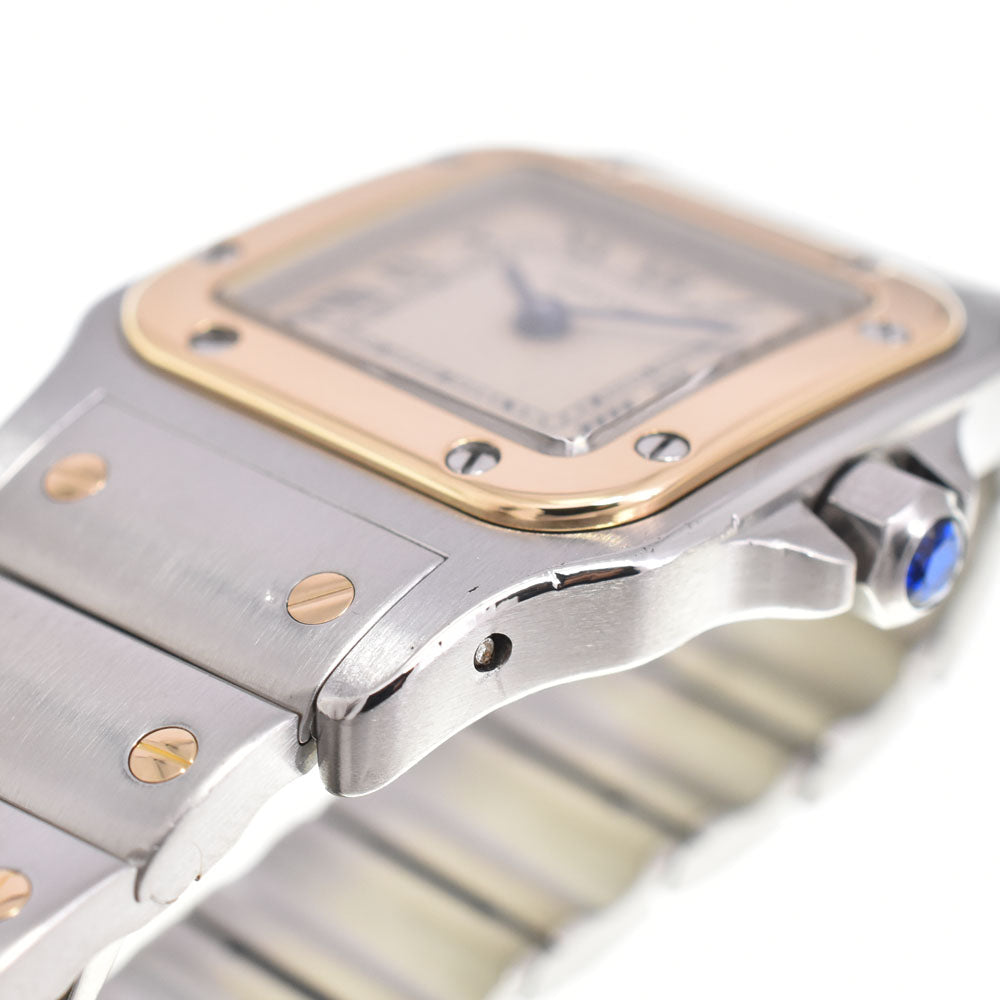 CARTIER Santos Galve SM W20012C4 Stainless Steel/K18YG Ivory Dial Quartz Ladies
 Watch E#146496
