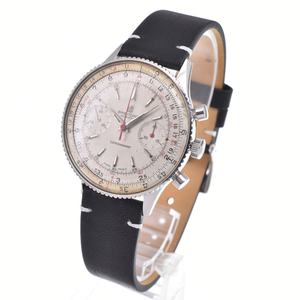 BREITLING Chronomat Ref.808 vintage Chronograph Silver Dial Hand Winding Men's
 Watch C#146498