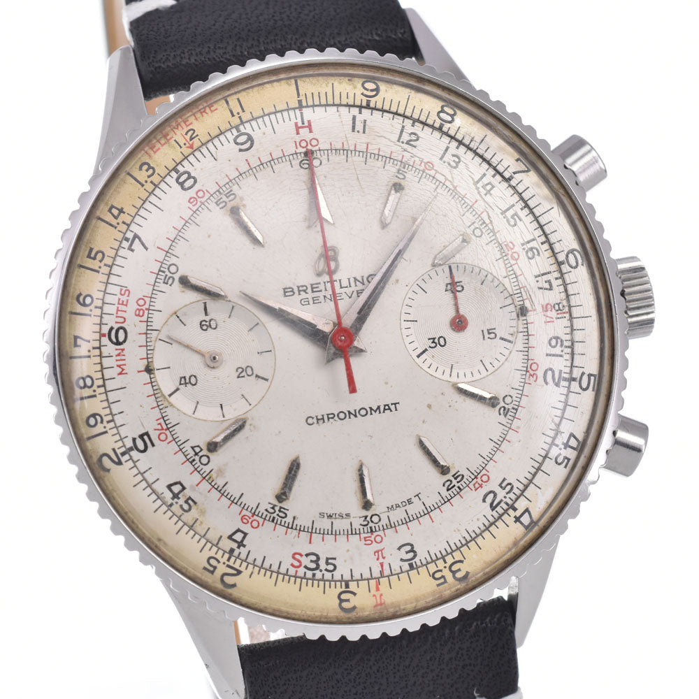 BREITLING Chronomat Ref.808 vintage Chronograph Silver Dial Hand Winding Men's
 Watch C#146498