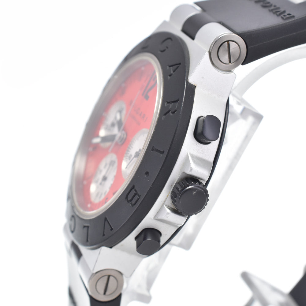 with paper BVLGARI aluminum AC38TA Limited item Red Dial Automatic Men's
 Watch I#146502