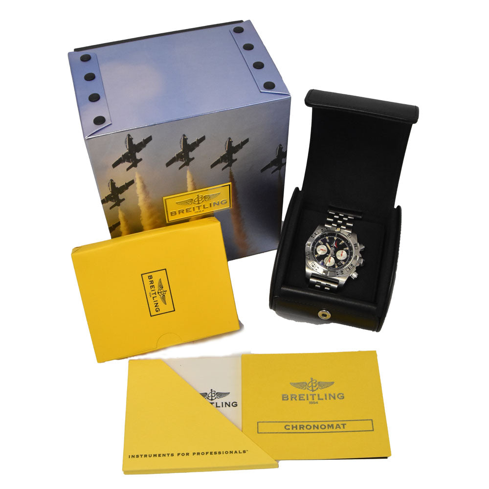 BREITLING Chrono mat 44 AB0110 Chronograph black Dial Automatic Men's
 Watch Q#146503