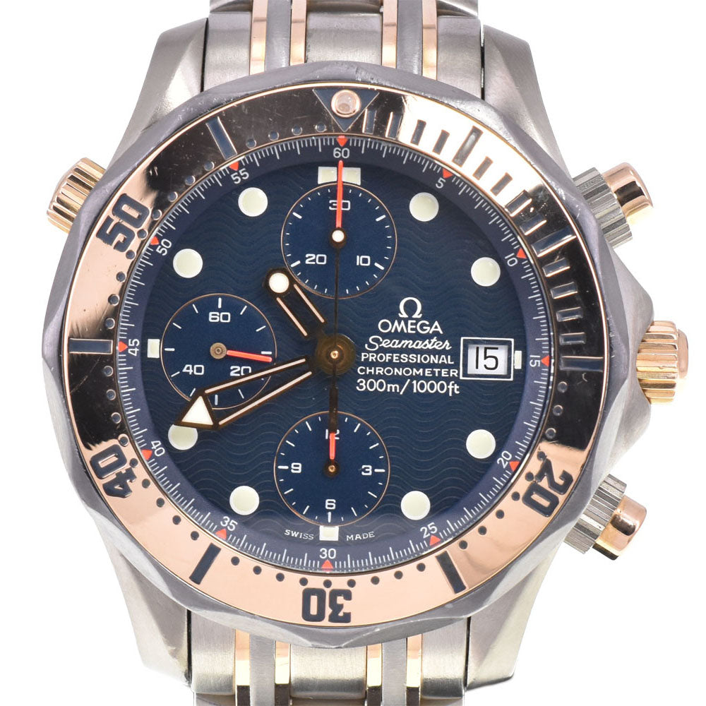 OMEGA Seamaster 300M chronograph 2297.80 Titanium / K18YG blue Dial Automatic Men's
 Watch D#146504