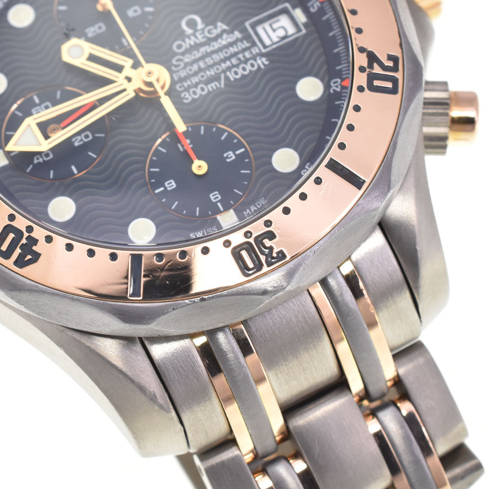 OMEGA Seamaster 300M chronograph 2297.80 Titanium / K18YG blue Dial Automatic Men's
 Watch D#146504