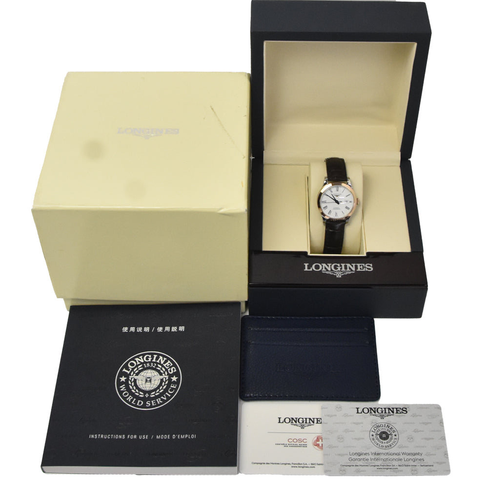 with paper LONGINES record date L2.321.5.11.2 white Dial Automatic Ladies
 Watch R#146543
